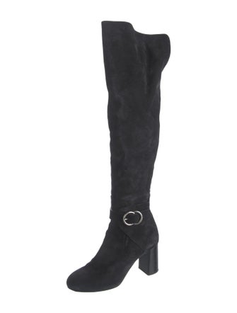 Chloé Suede Leather Trim Embellishment Boots