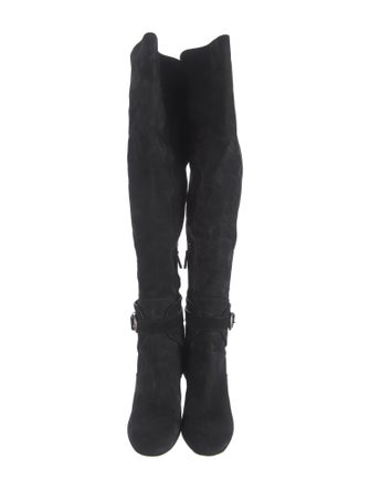 Chloé Suede Leather Trim Embellishment Boots