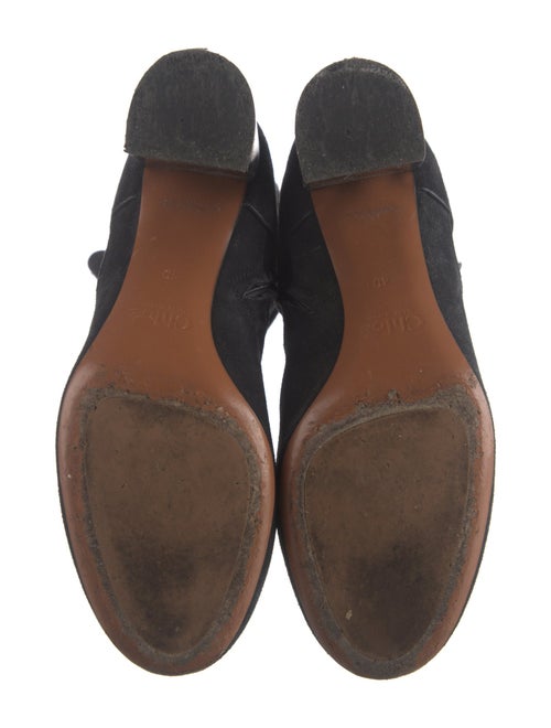 Chloé Suede Leather Trim Embellishment Boots