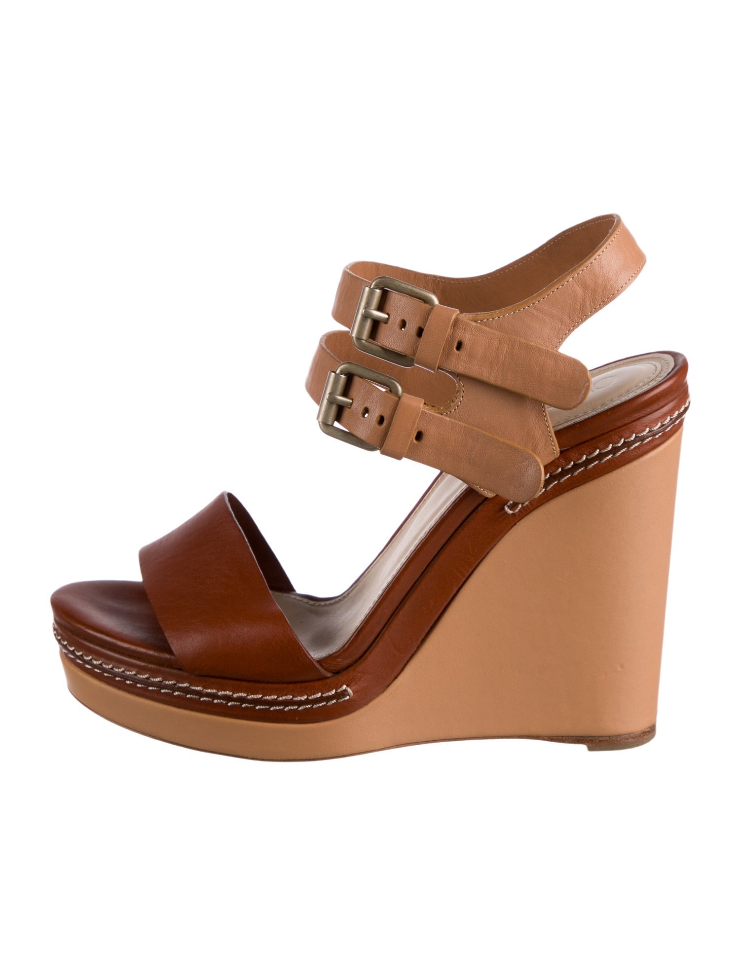 Chloé Leather Colorblock Pattern Sandals