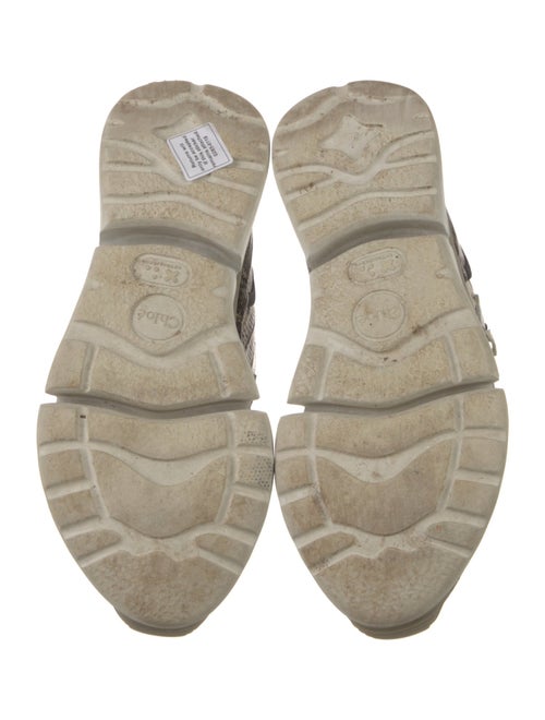 Chloé Leather Colorblock Pattern Sneakers