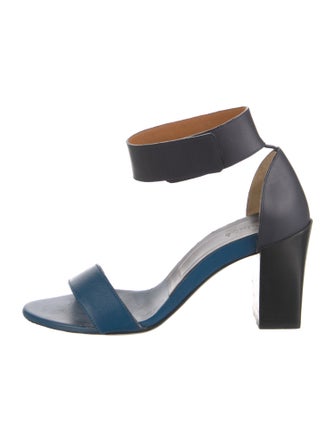 Chloé Leather Colorblock Pattern Sandals