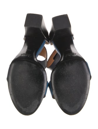 Chloé Leather Colorblock Pattern Sandals