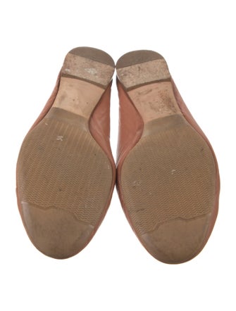 Chloé Leather Scalloped Accent Ballet Flats