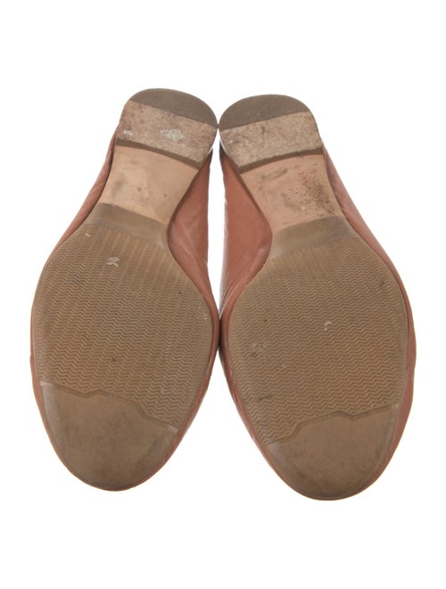 Chloé Leather Scalloped Accent Ballet Flats