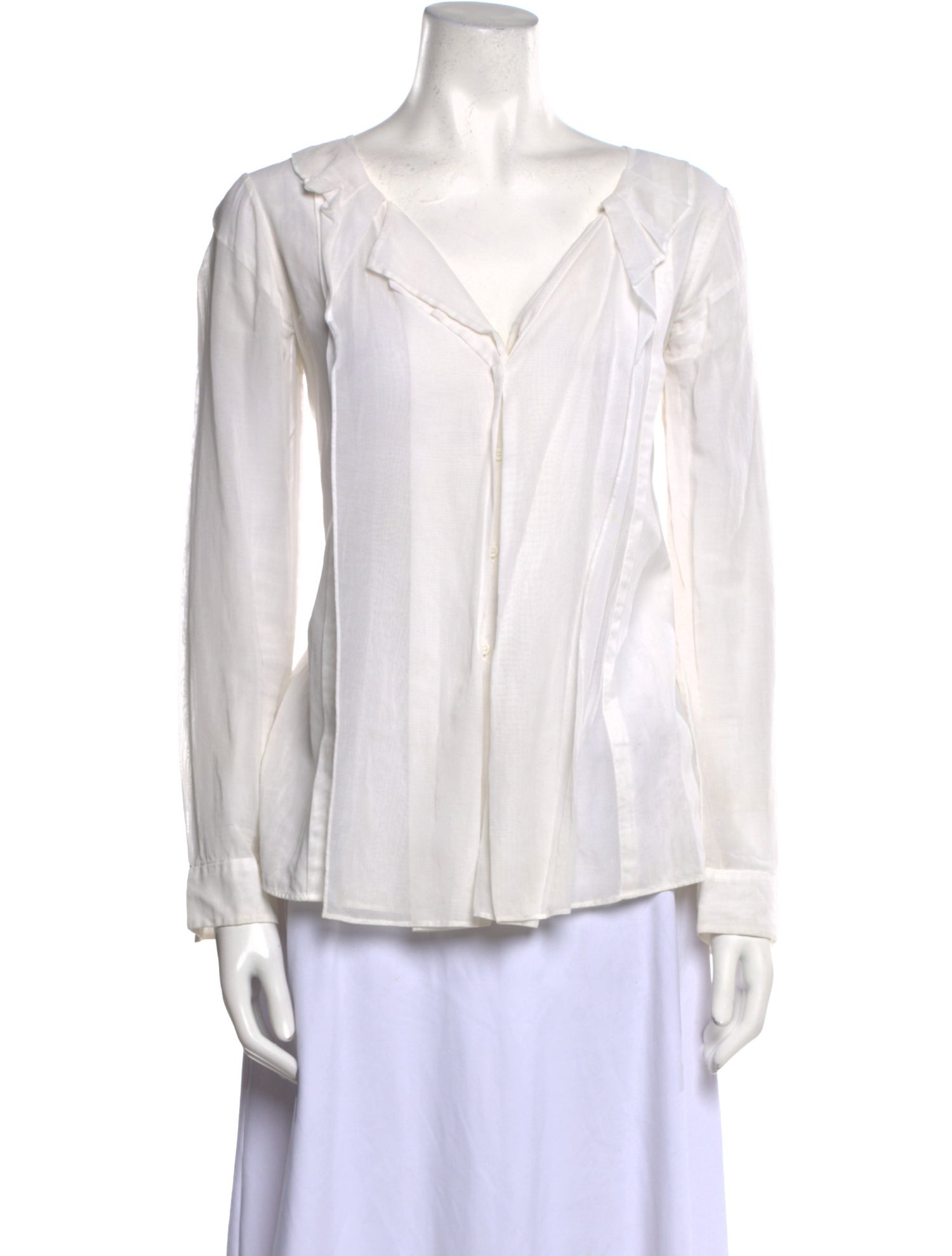 Chloé V-Neck Long Sleeve Blouse