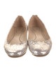 Chloé Leather Scalloped Accent Ballet Flats