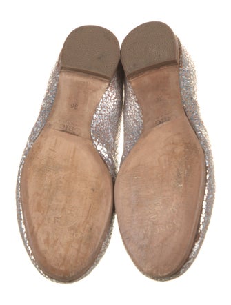 Chloé Leather Scalloped Accent Ballet Flats