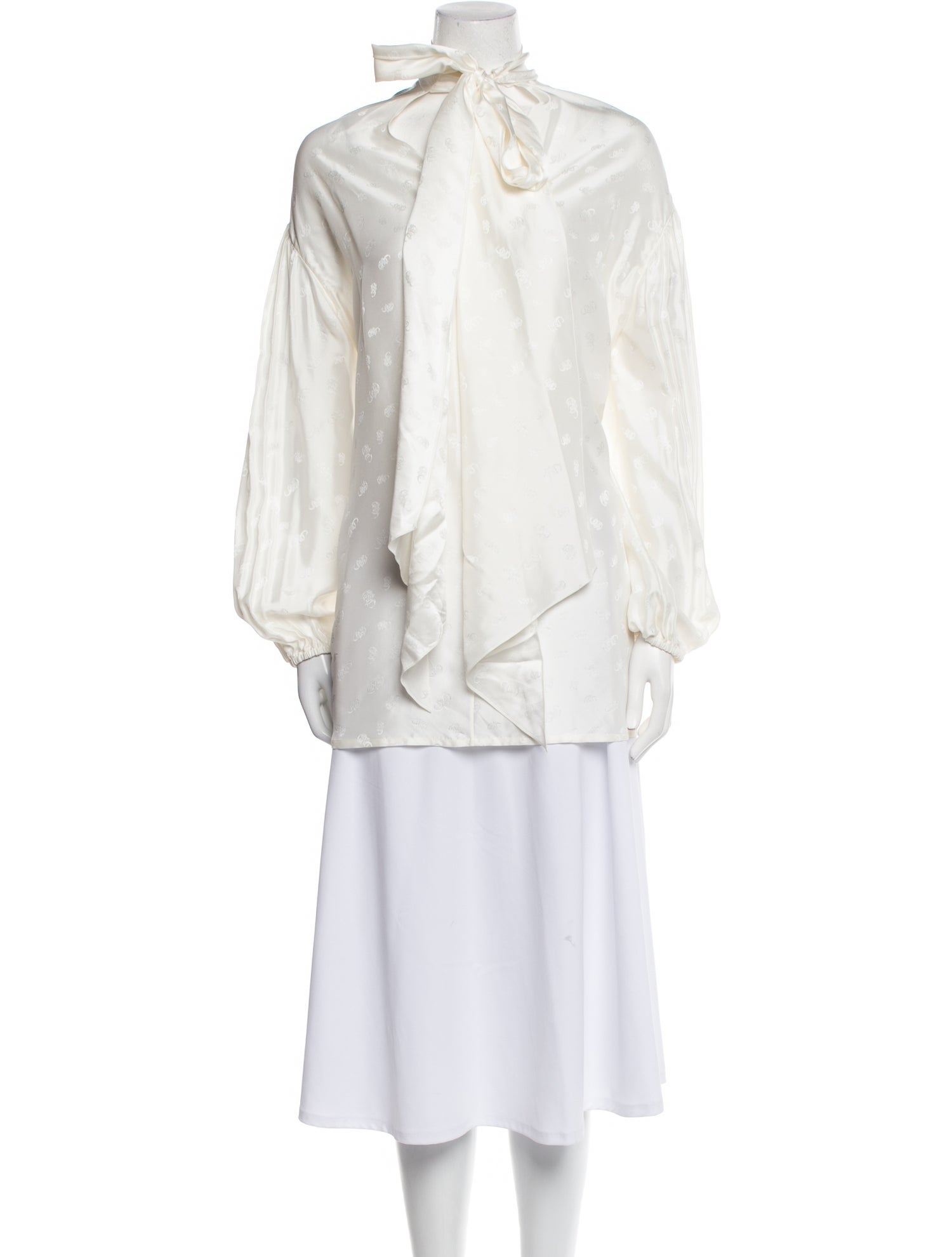 Chloé Silk Mock Neck Tunic