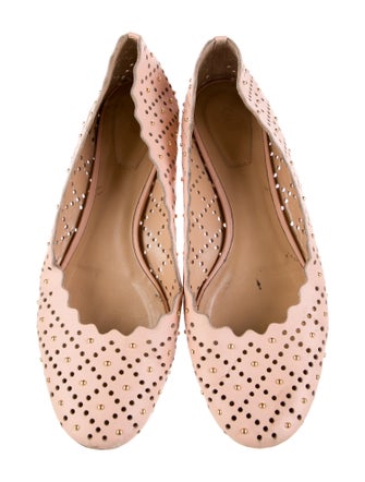 Chloé Leather Patterned Ballet Flats