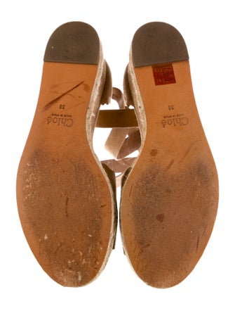 Chloé Suede Scalloped Accent Espadrilles