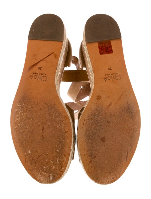 Chloé Suede Scalloped Accent Espadrilles