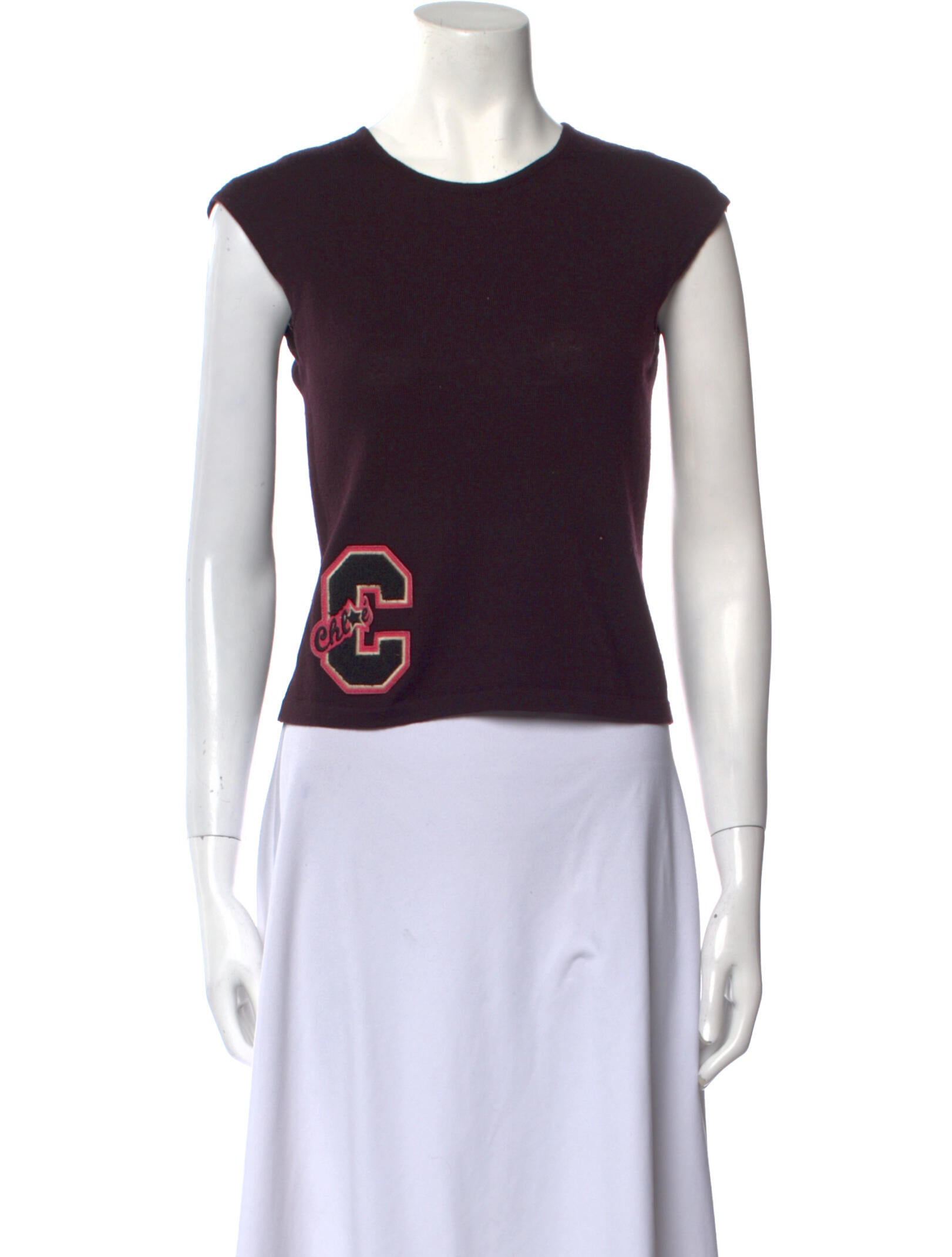 Chloé Merino Wool Crew Neck Crop Top