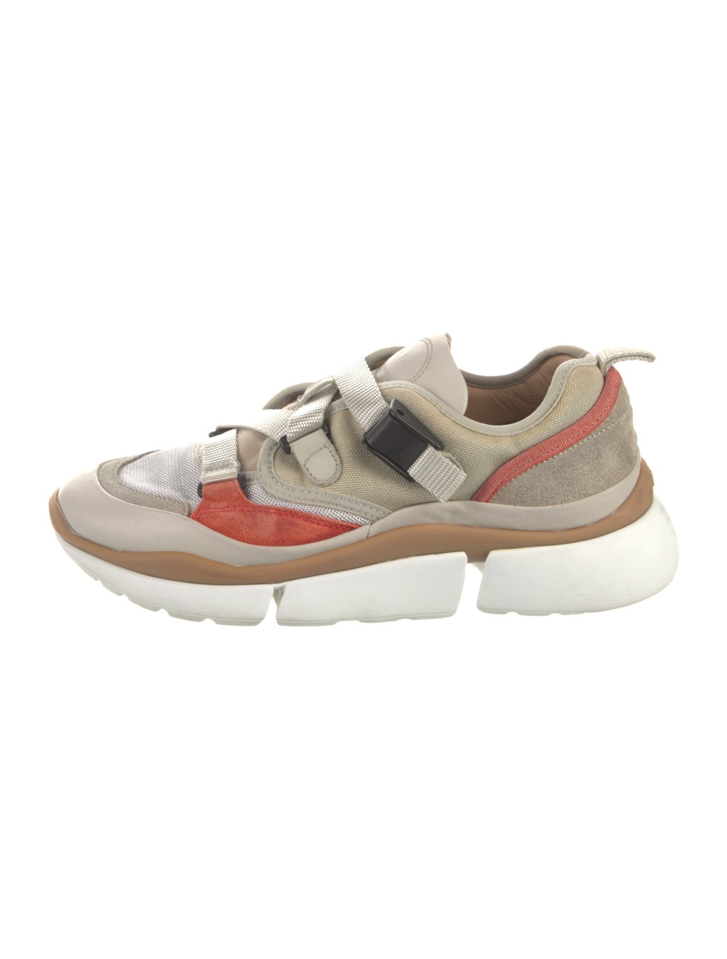 Chloé Mesh Colorblock Pattern Sneakers