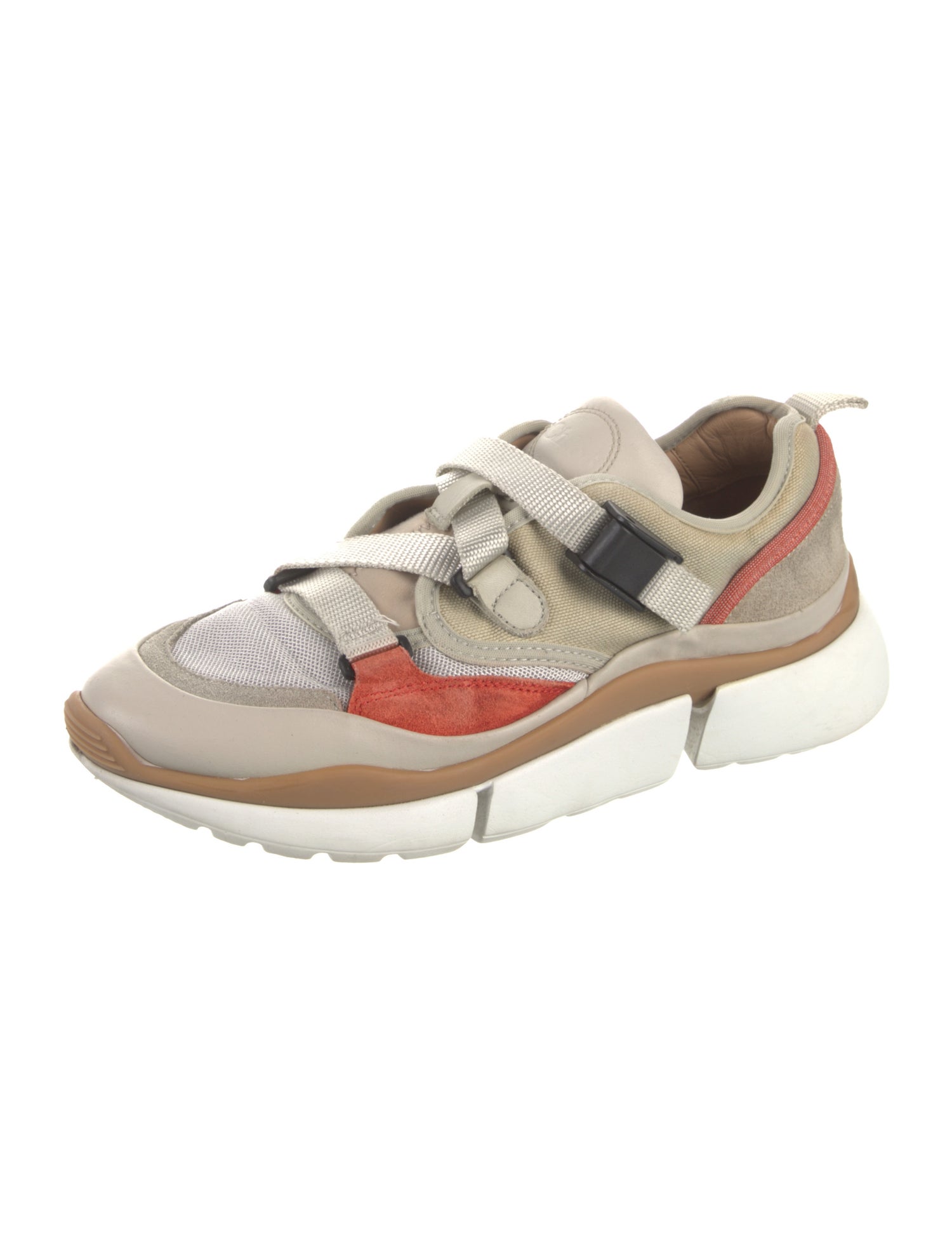 Chloé Mesh Colorblock Pattern Sneakers
