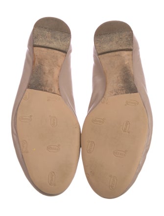Chloé Leather Scalloped Accent Ballet Flats