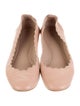 Chloé Leather Scalloped Accent Ballet Flats