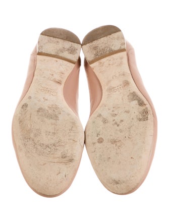 Chloé Leather Scalloped Accent Ballet Flats