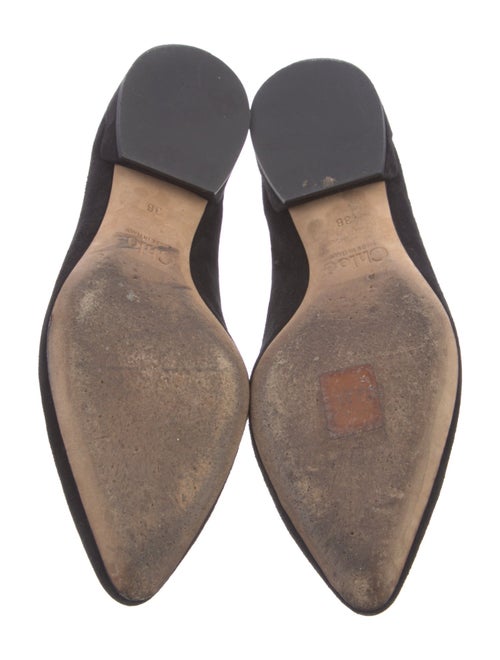 Chloé Suede Scalloped Accent Flats