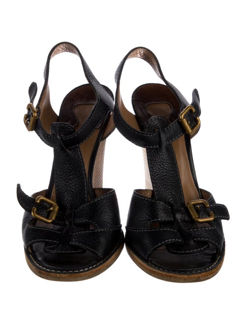 Chloé Leather T-Strap Sandals