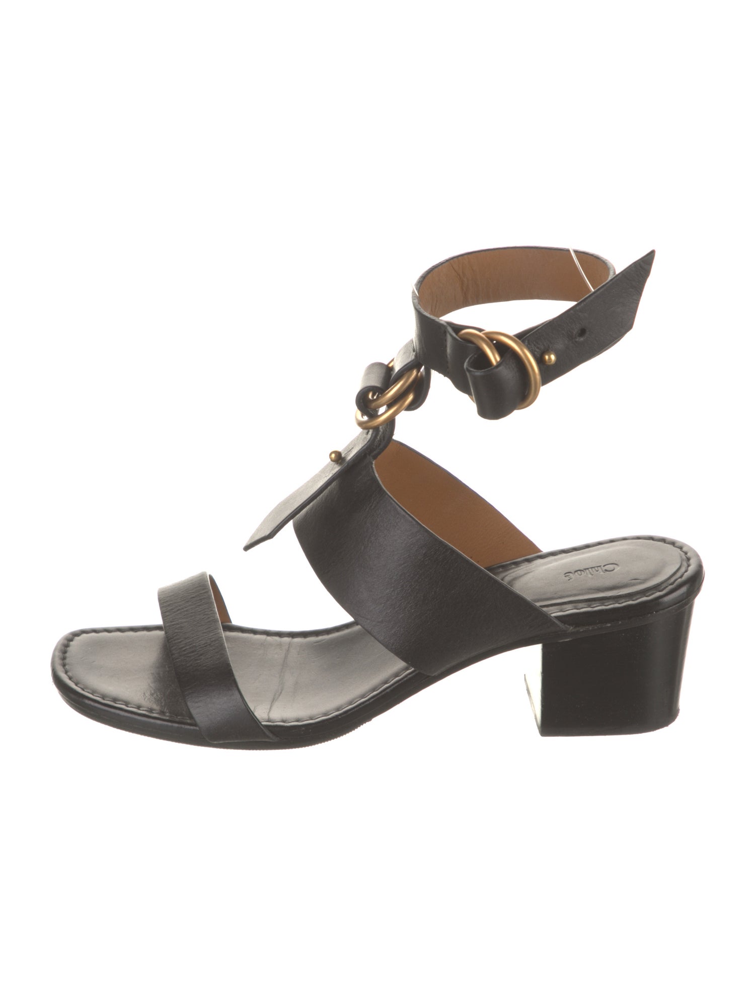 Chloé Leather T-Strap Sandals