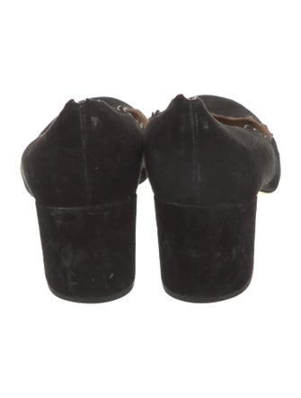 Chloé Suede Scalloped Accent Pumps