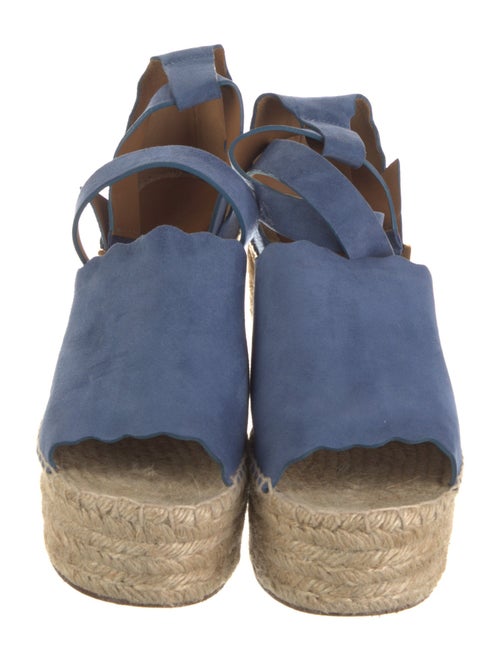 Chloé Suede Scalloped Accent Espadrilles