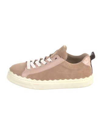 Chloé Suede Colorblock Pattern Sneakers