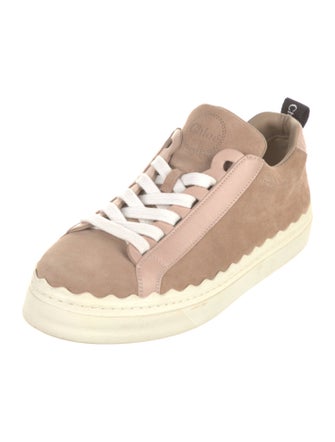 Chloé Suede Colorblock Pattern Sneakers