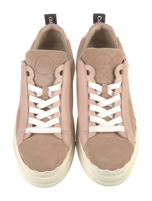 Chloé Suede Colorblock Pattern Sneakers