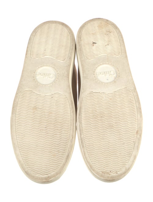 Chloé Suede Colorblock Pattern Sneakers