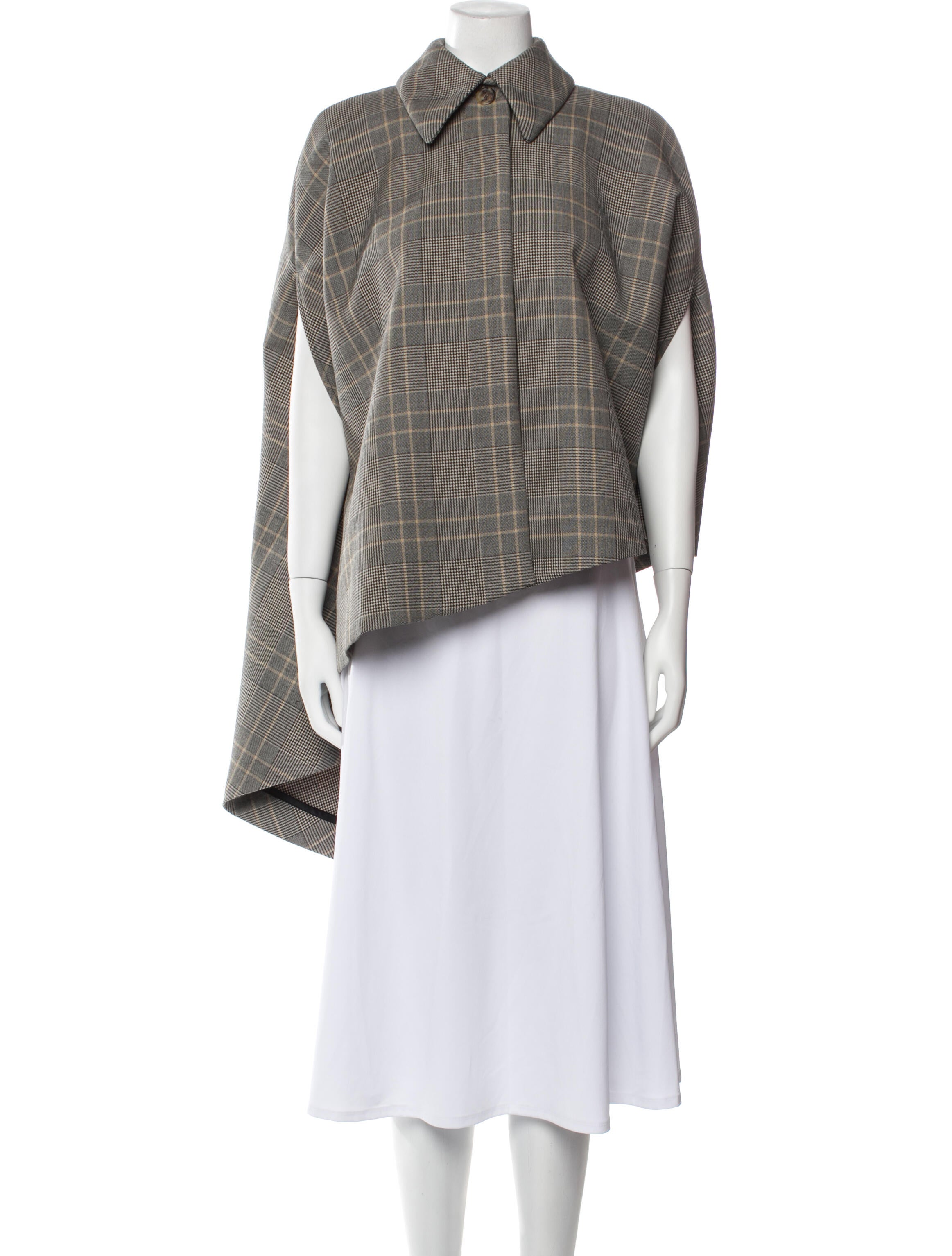 Chloé Virgin Wool Plaid Print Jacket