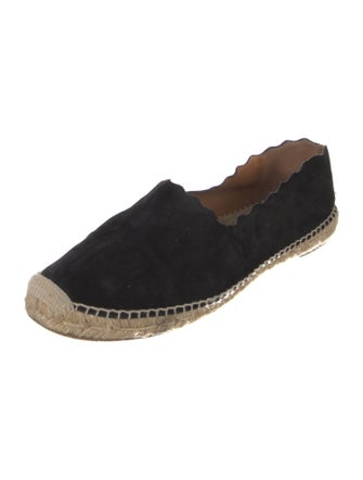 Chloé Suede Scalloped Accent Espadrilles