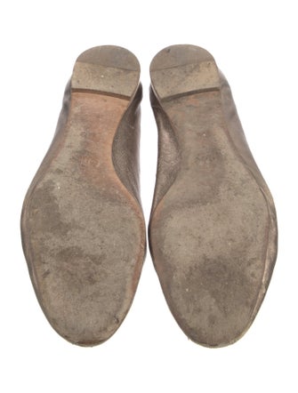 Chloé Leather Scalloped Accent Ballet Flats