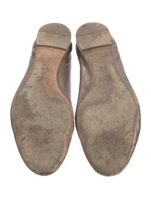 Chloé Leather Scalloped Accent Ballet Flats