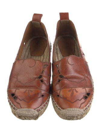 Chloé Leather Animal Print Espadrilles