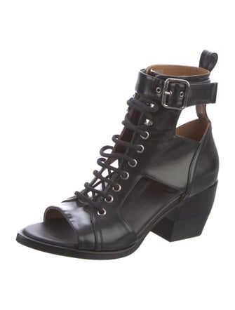 Chloé Leather Lace-Up Boots
