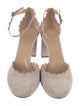 Chloé Suede Scalloped Accent D'Orsay Pumps
