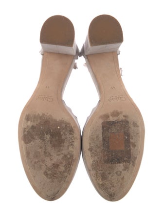 Chloé Suede Scalloped Accent D'Orsay Pumps