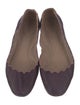 Chloé Leather Scalloped Accent Ballet Flats