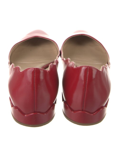 Chloé Leather Scalloped Accent Flats