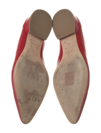 Chloé Leather Scalloped Accent Flats