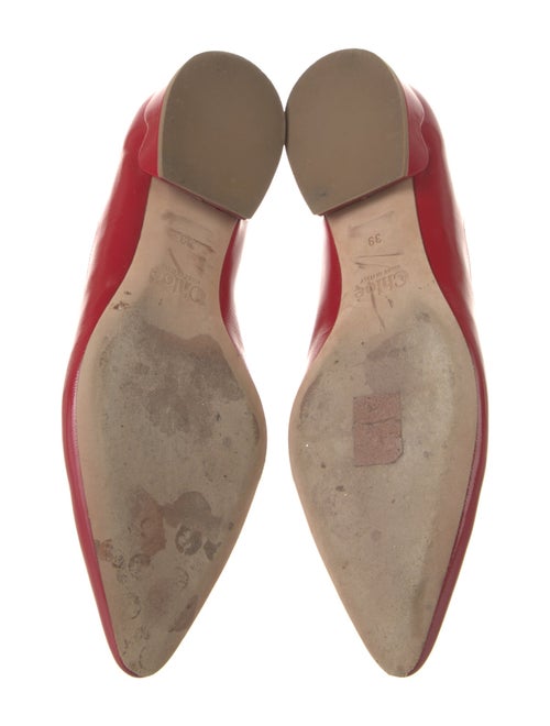 Chloé Leather Scalloped Accent Flats