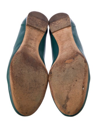 Chloé Leather Scalloped Accent Ballet Flats