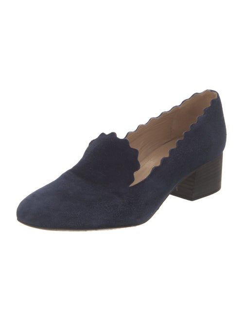 Chloé Suede Scalloped Accent Pumps