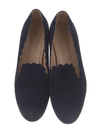 Chloé Suede Scalloped Accent Pumps