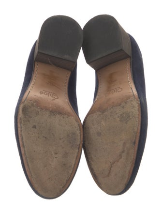 Chloé Suede Scalloped Accent Pumps