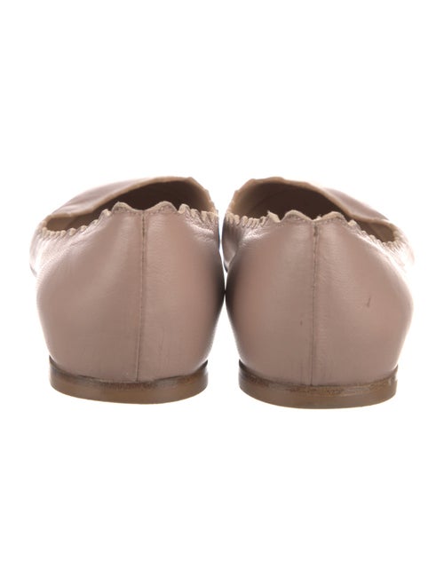 Chloé Leather Scalloped Accent Ballet Flats