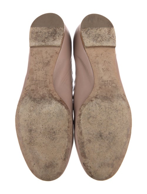 Chloé Leather Scalloped Accent Ballet Flats