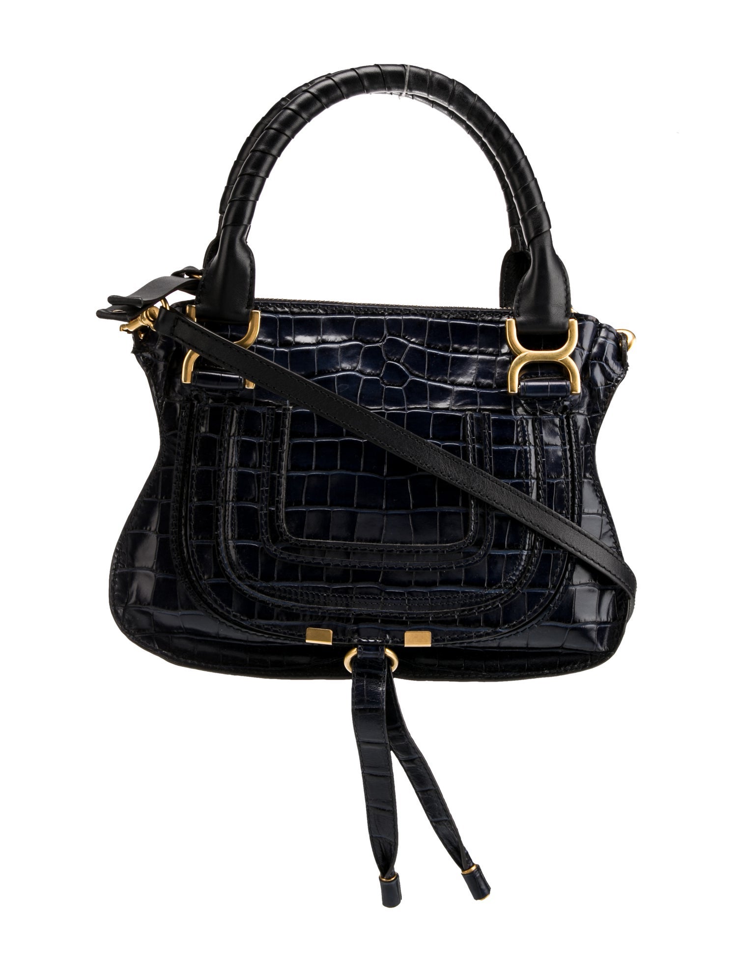 Chloé Embossed Leather Shoulder Bag